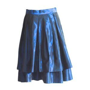 Brigitte Both Royal Blue Layered Taffeta Skirt - West Germany
